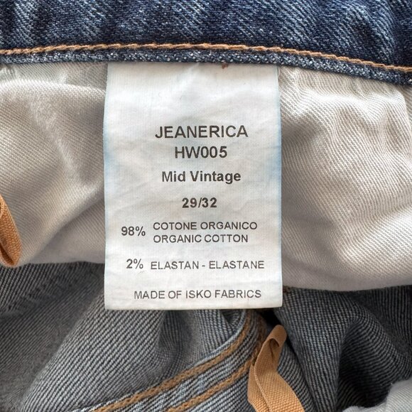 Jeanerica HW005 Slim Jeans Mid Vintage Blue size 29/32 - Picture 7 of 7